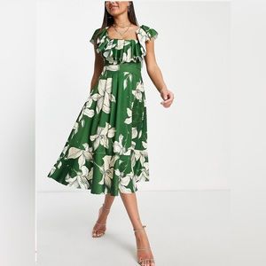 ASOS Green Floral Dress